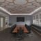 Ekena Millwork 83W x 83H x 38T Large Anderson Decorative Fretwork Wood Ceiling Panels, Cherry CELW83X83X0375ANDCH - alternate 4